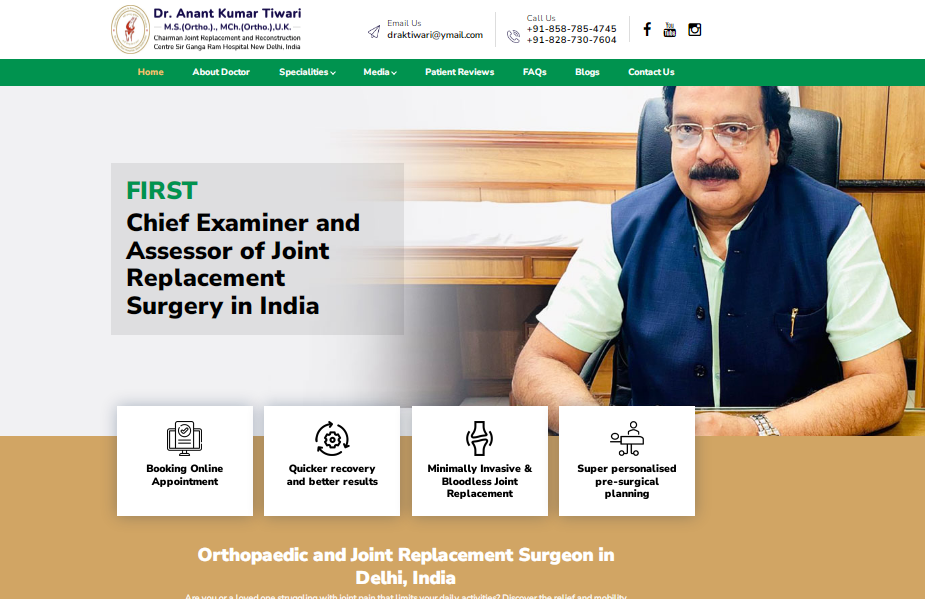 Dr. Anant Kumar Tiwari Orthopaedic Surgeon Delhi